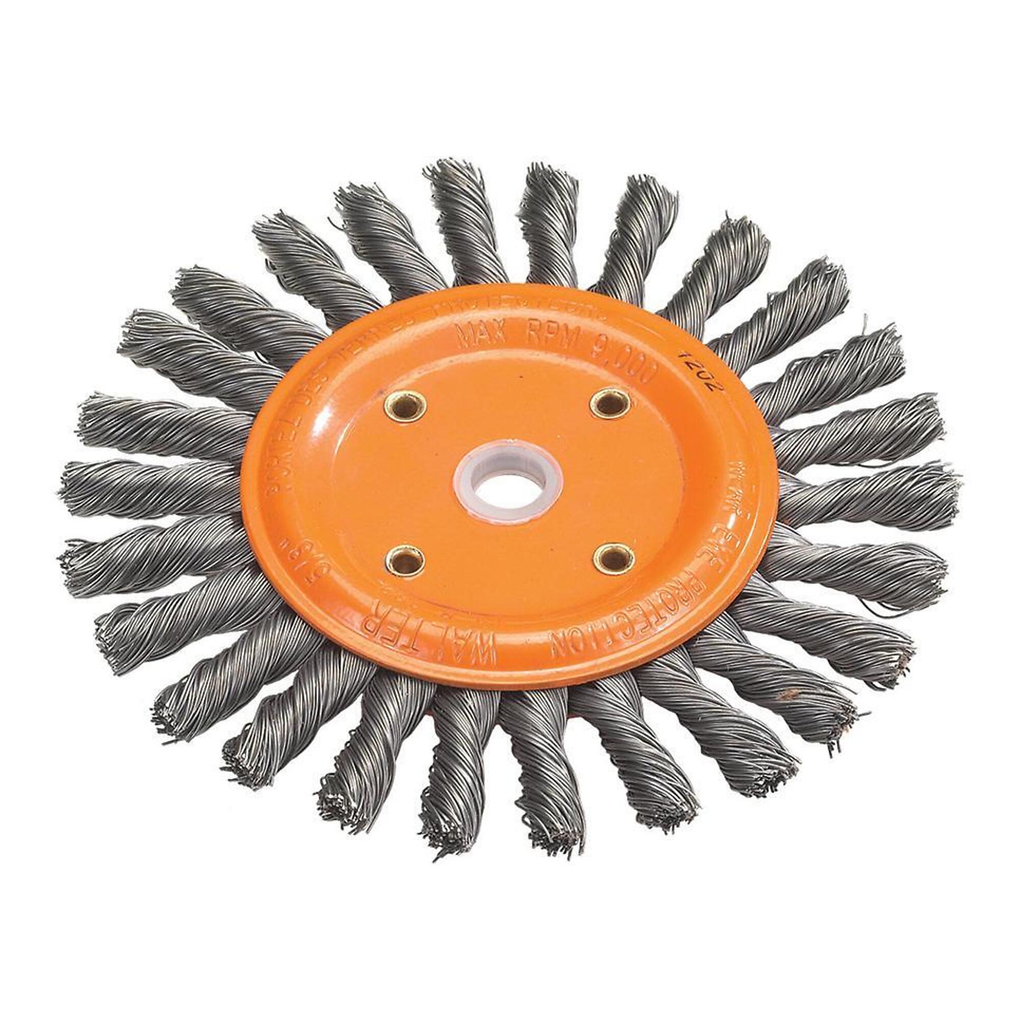 Walter Knot Twist Bench Grinder Brush — 6in., Industrial Quality Wire, Oil Hardened Steel, Model# 13B260